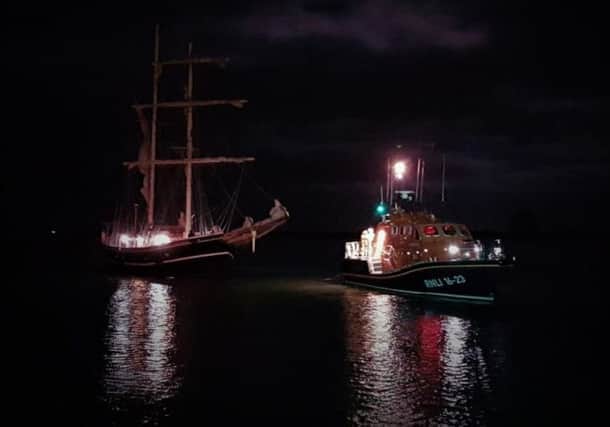 Eastbourne lifeboat was called to help a 102-foot-long ship in Sovereign Harbour at midnight last night (October 4)