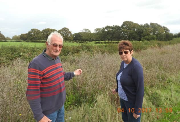 John Pritchett, chair of Willingdon and Jevington Parish council, and Fran Pritchett, planning committee chair, at Mornings Mill Farm