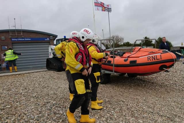 Selsey RNLI rescue kayakers