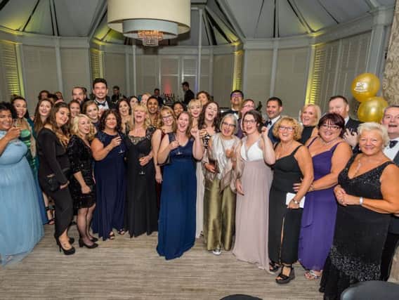 Staff from the Royal Alex and TMBU enjoy the celebrations at the Rockinghorse 50th Anniversary Ball (Photograph: Stephen Johnson Photography)