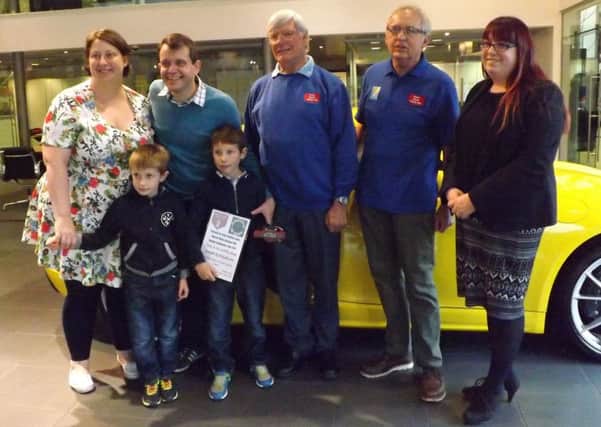 Noah Kirbyshire, 8, won first prize in a competition at Weald Classic Vehicle Club's show