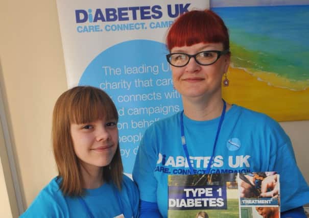 23/2/13- Diabetes Awareness Morning at Unique Well-Being Studio, Bexhill.  Caroline and Victoria Cornford from the Hastings and Rother Voluntary Group for Diabetes UK. ENGSUS00120130223165223