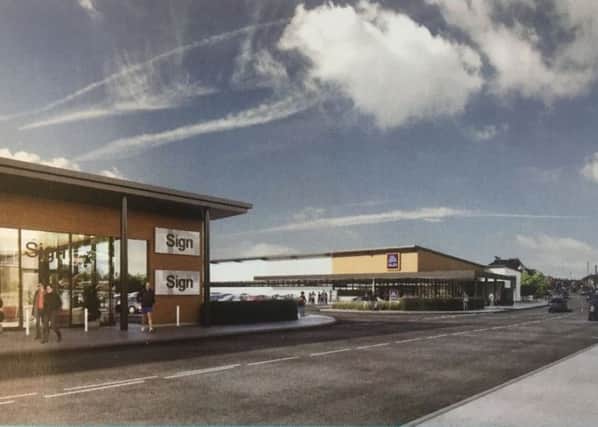 An artist's impression of the new store was included in the leaflet