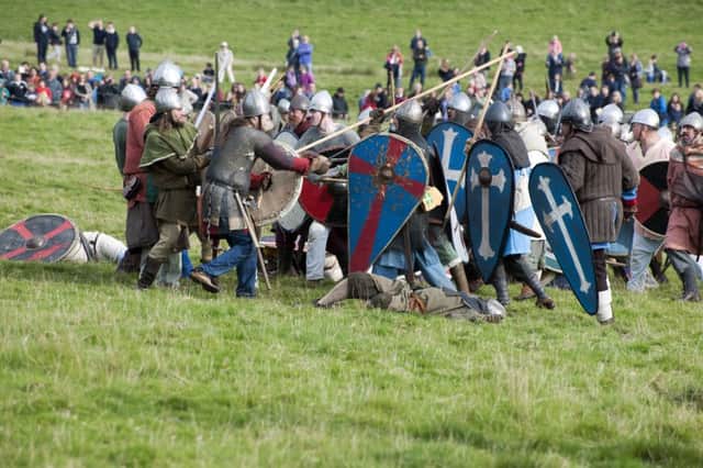 Battle of Hastings re-enactment at Battle Abbey 2016. Photo by Frank Copper. SUS-151210-071448001