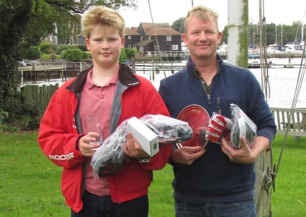 Luke South and son Charlie both did well in the Laser open