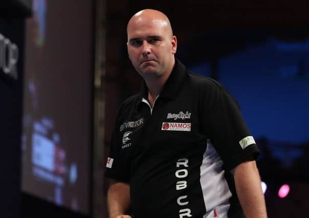 Rob Cross reached the final of the HappyBet European Darts Trophy yesterday. Picture courtesy Lawrence Lustig/PDC