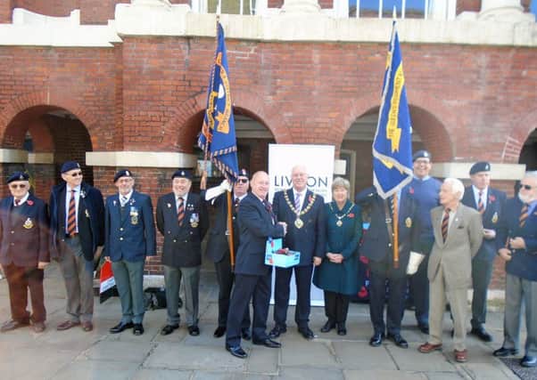 Saturday's poppy launch under the Council House portico, where the RBL's main stall is located