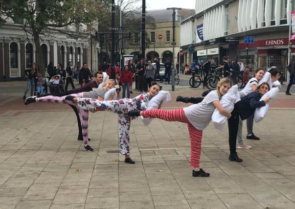 Flash mob in action in South Street Square
