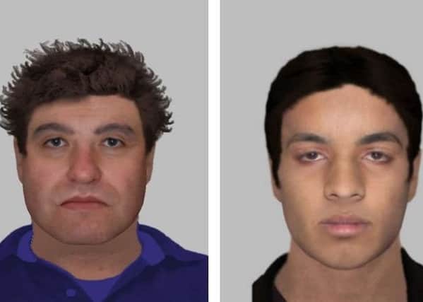 Police are looking to speak to these two men in connection with a distraction burglary.