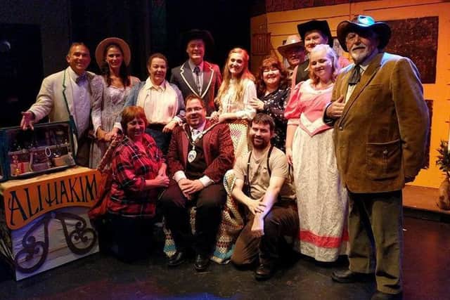 Billy with the cast of Oklahoma!