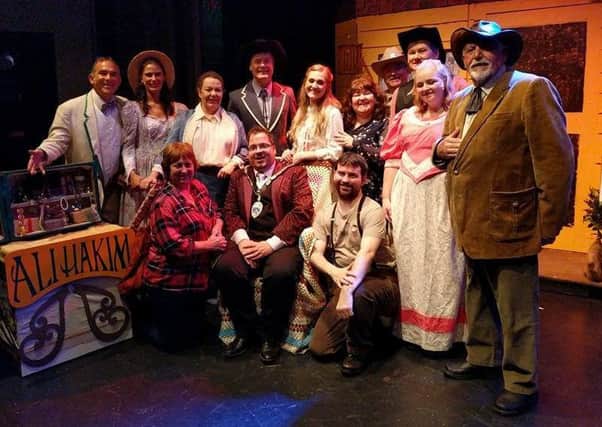 Billy with the cast of Oklahoma!
