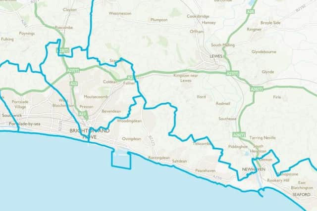 The proposals for Brighton and Hove constituency boundaries (Image:Boundary Commission)