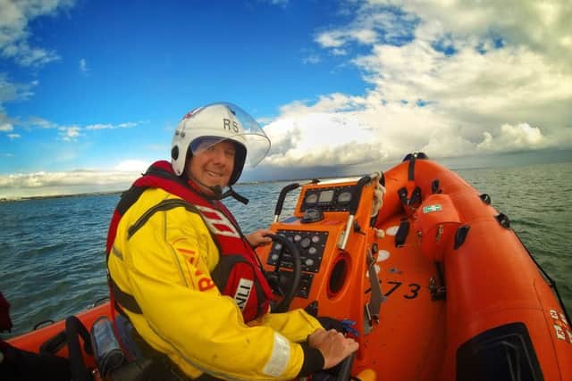 Ritchie Southerton, 46, from Bognor Regis was given an award for his 21 years service to the RNLI lifeboat station in Littlehampton.