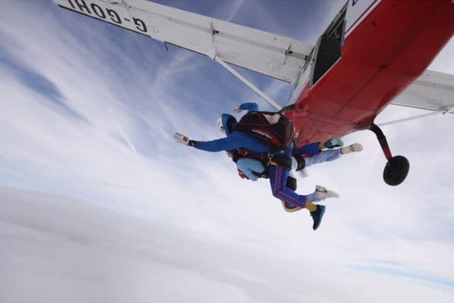 Chloe's parachute jump for Together for Short Lives