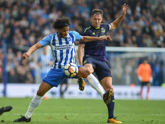 Albion midfielder Izzy Brown in action against Everton on Sunday. Picture by Phil Westlake (PW Sporting Photography)