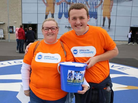 Volunteers were on hand to collect cash for Albion in the Community at the Seagulls' home game at the weekend