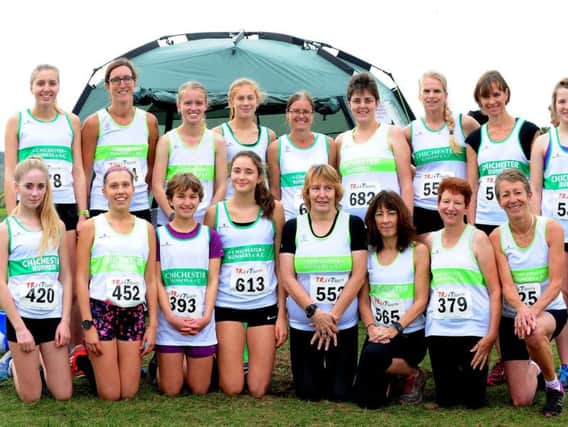 Chichester's senior and under-17 women ready for the cross-country fixture / Picture by Kate Shemilt