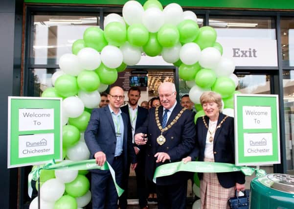 The Mayor and Mayoress of Chichester, cllrs Peter and Maragaret Evans, opening the Dunelm store this week
