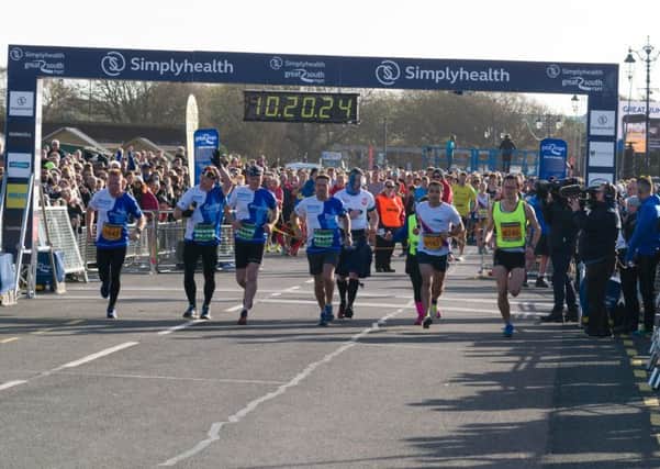 Action at the Great South Run / Picture by Duncan Shepherd