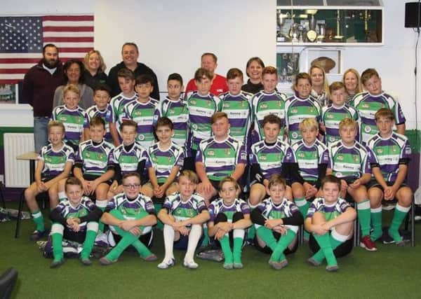 Bognor Bulldogs - the under-13s - and their sponsors