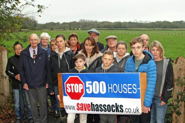 Upset residents campaigning against the homes. Picture: Derek Martin