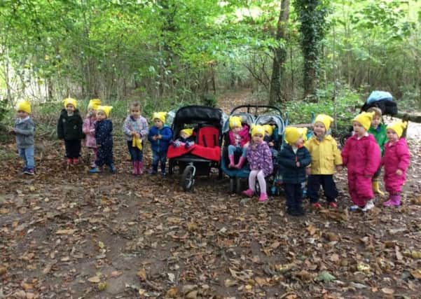 Children take part in the ramble in Angmering park estate