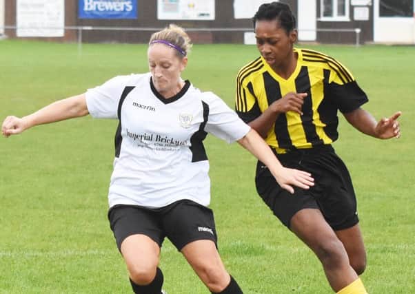 Bexhill United Ladies v Crawley Wasps reserves football action SUS-170310-113724002