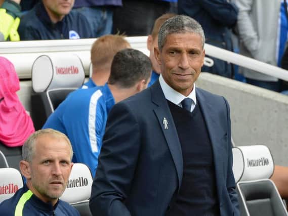 Brighton & Hove Albion manager Chris Hughton. Picture by PW Sporting Pics