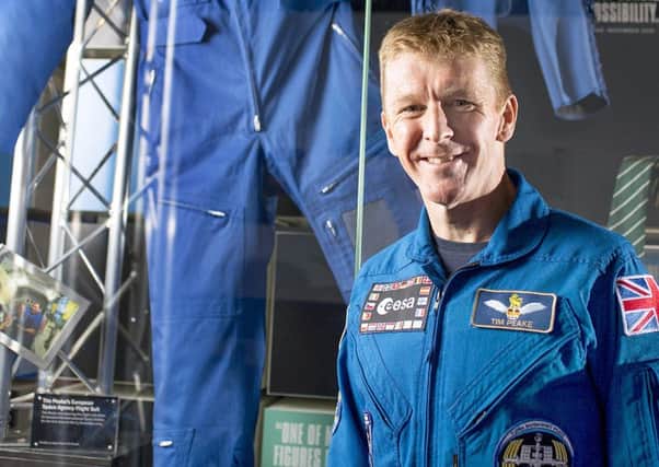 Tim Peake visiting the exhibition about him at the Novium Museum in Chichester earlier this year. Peter Langdown picture