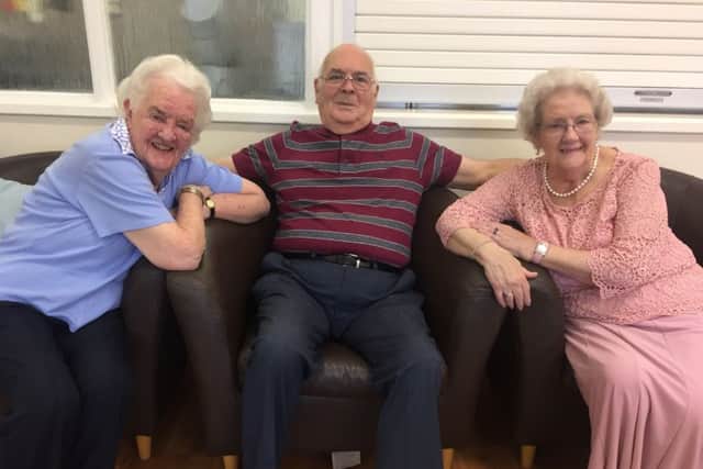 Myrtle Williams, 88, John Alderson, 85, and Maureen Smither, 77