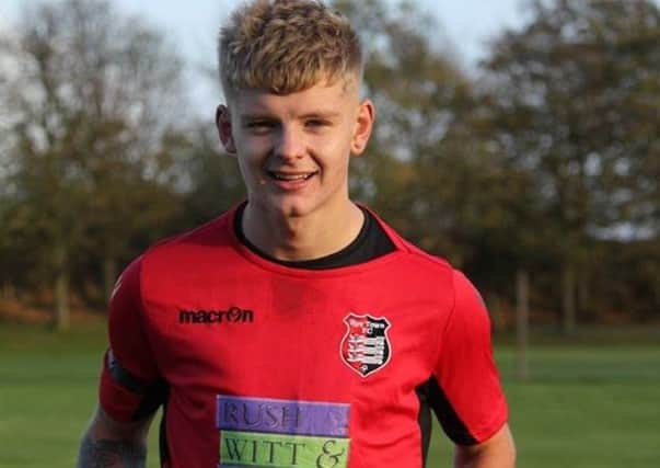 Sammy Foulkes was Rye Town Football Club's man of the match in the 3-2 win at home to Hawkhurst United.