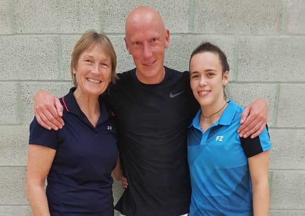 From left: Sussex Restricted Championships winners Cathy Bargh, Chris Spice and Lydia Powell.