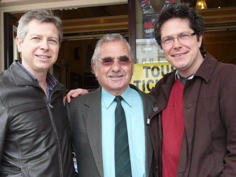 Harry Lederman with actors Stephen Rashbrook (left) and Neil Roberts (right)
