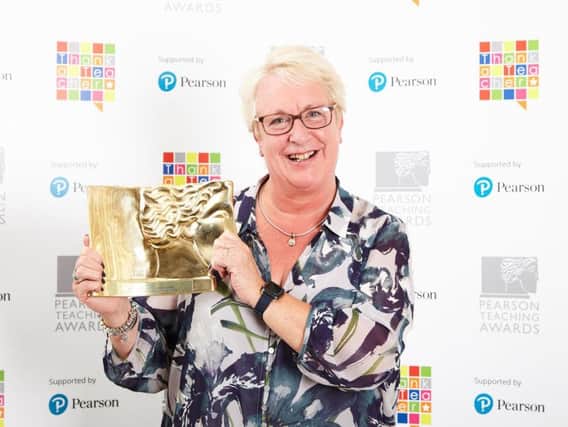 Sue Jay with her award