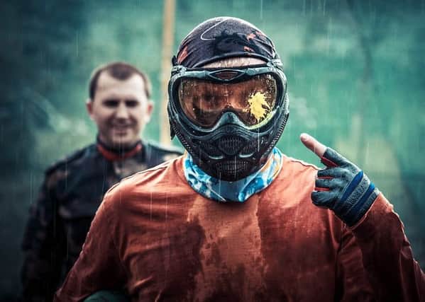 Would you volunteer to be a human paintball target?