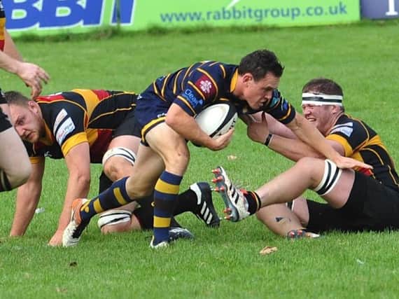 Matt Walsh got one of Raiders' two tries this afternoon. Picture by Colin Coulson