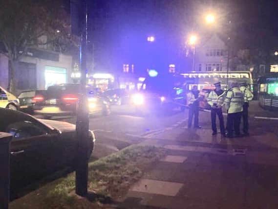 Knife incident in Eastbourne. Photo by Annemarie Field SUS-171031-074113001