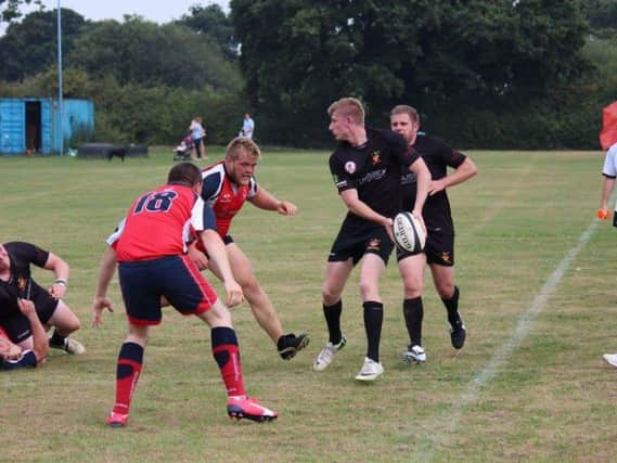 Action from Saturdays match.