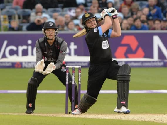 Luke Wright in T20 action for the Sharks in 2017 / Picture PW Sporting Photography