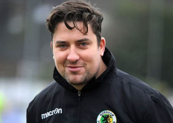 Horsham v Guernsey - manager Dominic Di Paola 07-01-17. Steve Robards  Pic SR1637959 SUS-170701-173121001