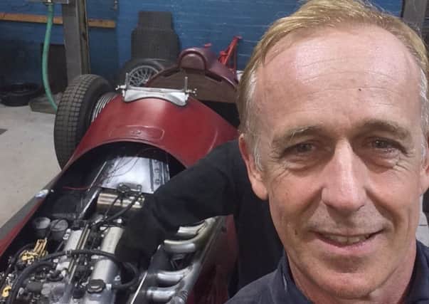 Darren Collins with Ant Anstead's 1950s-inspired Grand Prix racer