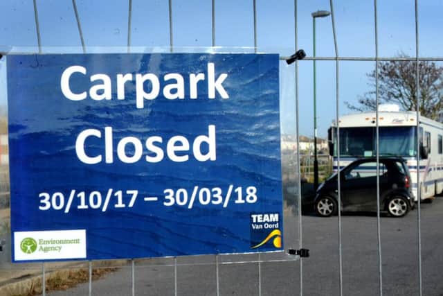The car park has been closed for construction work