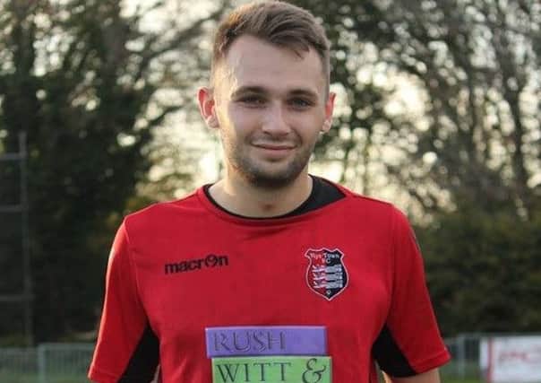 Barnaby Osborne was Rye Town Football Club's man of the match in the 1-1 draw away to Hollington United.