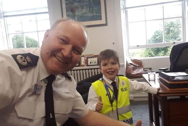 Danny meeting chief constable Giles Yorke