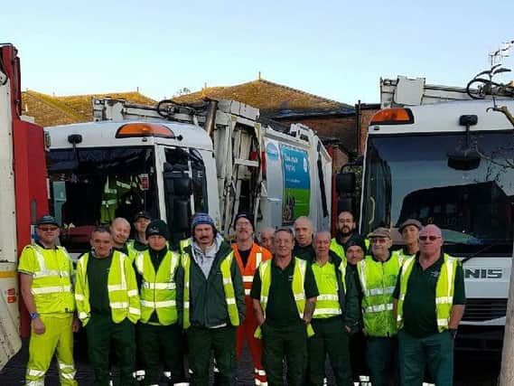 The council team that cleaned up Lewes early this morning