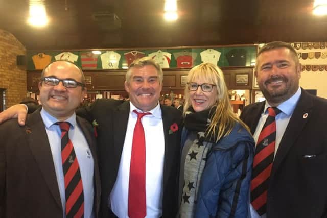 Mark Newey Chair, Sarah Fry, Secretary and Dave Grimley, Treasurer spent time with former Barking player and England legend Jason Leonard