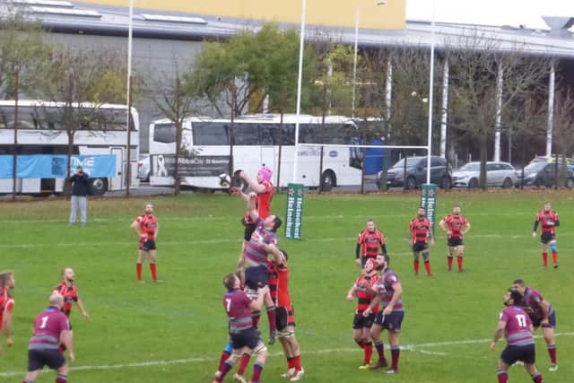 The Heath lineout was on top form providing quick ball all match
