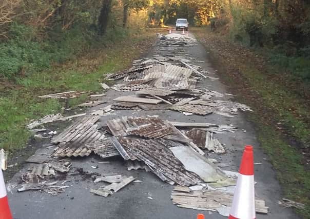 Asbestos dumped in Brandy Hole Lane (Oldwick Lane) on Saturday, November 4