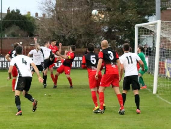 Action from Pagham v Hassocks. Picture by Roger Smith
