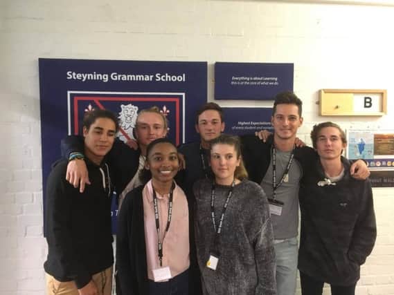 Seven boarding students at Steyning Grammar School whose lives were affected by Hurricane Irma